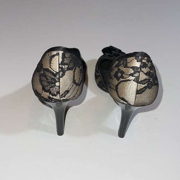 FIONI BLACK LACE HEELS SIZE 6 - Picture 4 of 5